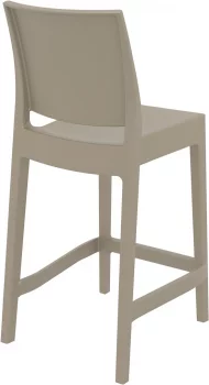 Стул пластиковый полубарный Maya 45X50X98 CM бежевый