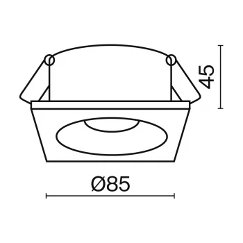 Встраиваемый светильник Зум 8.5X8.5X4.5 CM