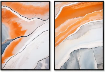 Набор из двух постеров на холсте Salt lakes 75X105 / 75X105 CM