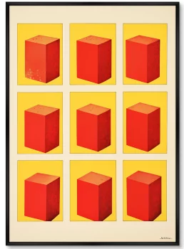 Набор из двух постеров на холсте Colors and shape space 75X105 / 75X105 CM