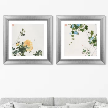 Диптих Insects and Flowers 61X61 / 61X61 CM