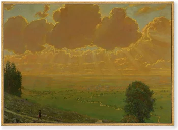 Постер на холсте Sunburst Over Sackingen 105X75 CM