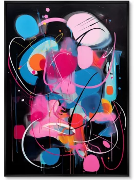 Постер на холсте The city night colors 75X105 CM