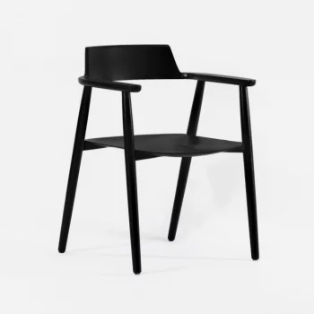 Стул Страсбург массив березы тон черный матовый 58X55X80 CM