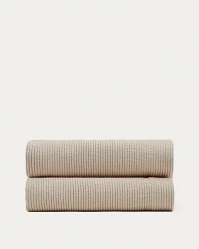 Хлопковое бежевое покрывало для кровати 150/160 см Bedar 240X260 CM