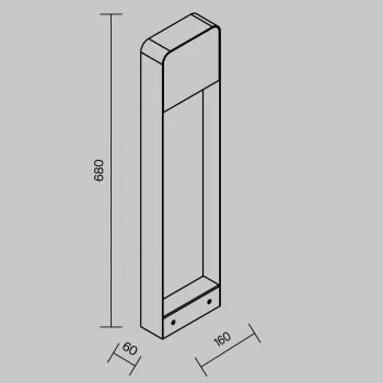 Ландшафтный светильник Porte 16X6X68 CM