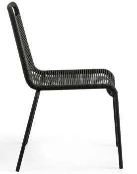 Стильный штабелируемый стул Lambton 56X59X84 CM чёрного цвета