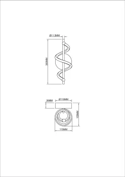 Настенный светильник Helix 30X11.5X15.5 CM