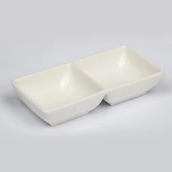 Соусник 70*70 мл двойной 14*7*3 см белый фарфор P.L. Proff Cuisine [6]