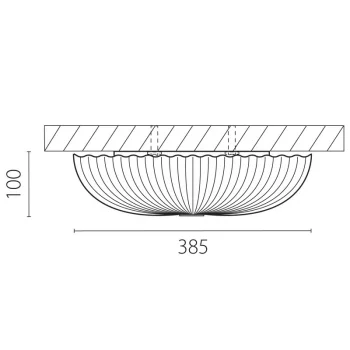 Накладной светильник Arco Shell 38X38X8 CM