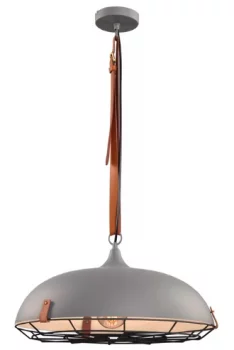 Подвесной светильник на кожаном ремне Nomade 45X45X80-130 CM серый
