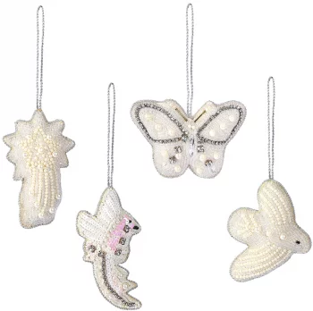 Набор из четырёх ёлочных украшений Christmas Pearls 10 CM