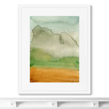 Репродукция в раме Clouds descend on the mountains 42X52 CM