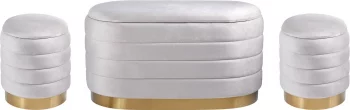 Набор из трёх пуфов Simon 78X40X42 / 30X30X35 / 30X30X35 CM