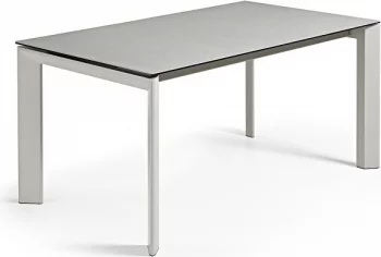 Раздвижной стол Atta 160-220X90X76 серые ножки светло серая керамическая столешница