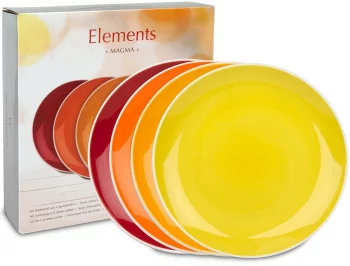 Набор из четырёх тарелок Elements Magma Ø27 CM