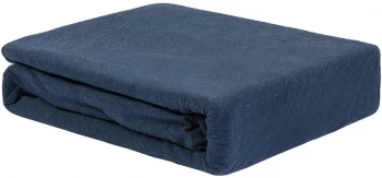 Простыня на резинке из хлопкового трикотажа Essential 160X200X30 CM тёмно-синего цвета