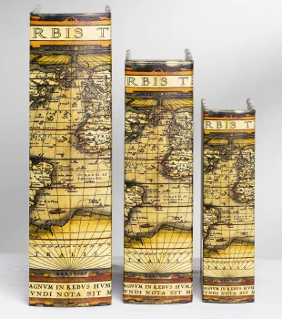 Набор из трёх шкатулок в виде книг Ancient World 21X8X29 / 17X7X24 / 13X5X19 CM