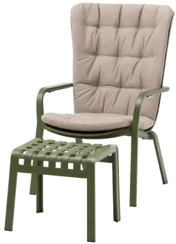 Кресло с пуфом Folio Poggio 72X81X113 / 49X42X44 CM