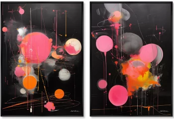 Набор из двух постеров на холсте Universe planetary motion 75X105 / 75X105 CM