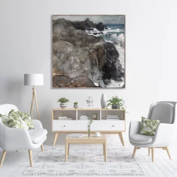 Постер Storm on the Island of Yeu 105X105 CM