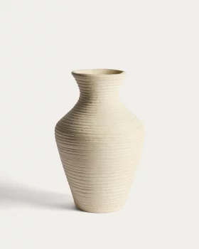 Бежевая ваза из папье-маше Pria 22.5X22.5X36.5 CM