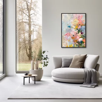 Репродукция картины на холсте Colors of Flowers 75X105 CM