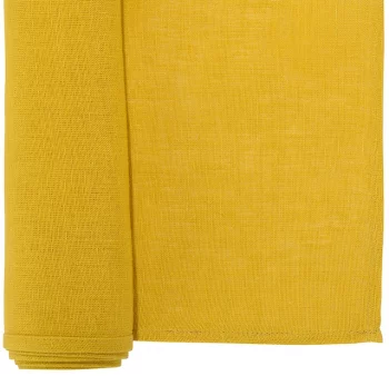 Дорожка на стол из стираного льна Essential 45X150 CM горчичного цвета