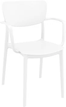 Стул пластиковый Lisa 53X54X82 CM белый