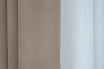 Портьера Silky 5 бежевая на подкладе 260X300 CM