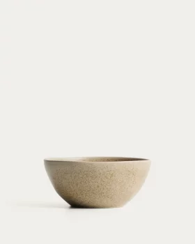 Бежевая керамическая миска Sarel 16X16X7 CM