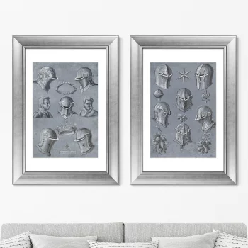 Диптих Blad met helmen 51X71 / 51X71 CM