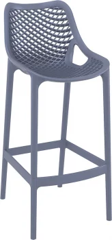 Стул пластиковый барный Air 45X53X105 CM серый