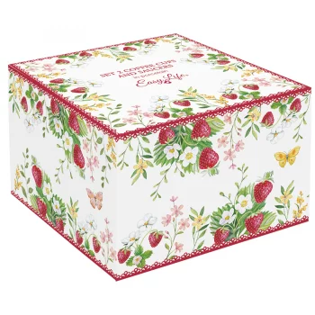 Набор чашек с блюдцем jardin des fraises, 120 мл, 2 шт.