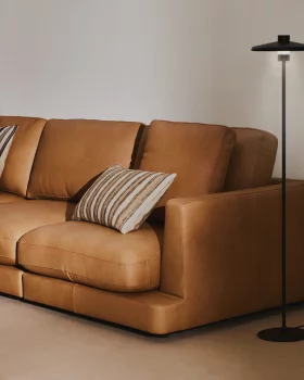 Четырехместный диван Gala из коричневой кожи 300X105X87 CM
