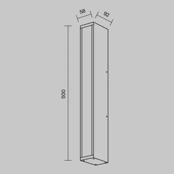 Уличный настенный светильник корте 9.2X5.8X50 CM