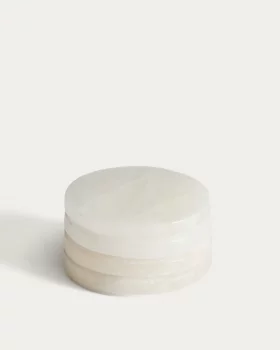 Набор из 4 алабастровых подставок под стаканы Noreli 10X10X1 CM