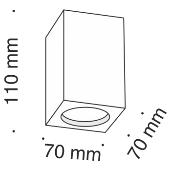 Точечный накладной светильник Коник гипс 7X7X11 CM