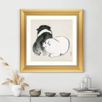 Постер Black and white puppies 61X61 CM