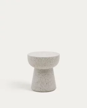 Белый терраццовый приставной столик Pada 40X45 CM