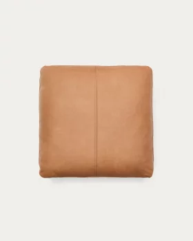 Коричневая кожаная подушка Blok 60X15X60 CM