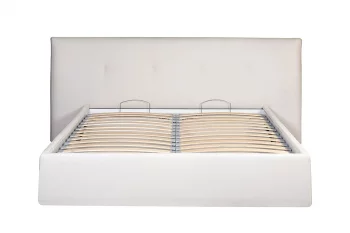 Кровать Como с подъемным механизмом белая шенилл Miss01 270X240X110 CM