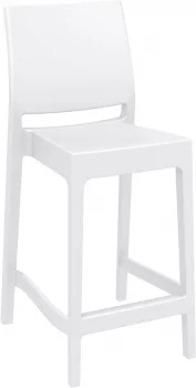 Стул пластиковый полубарный Maya 45X50X98 CM белый