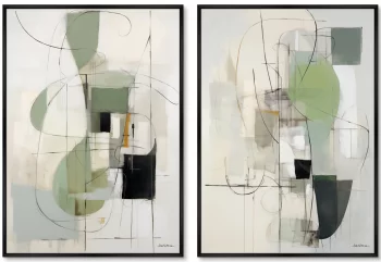 Набор из двух постеров на холсте Glance 75X105 / 75X105 CM