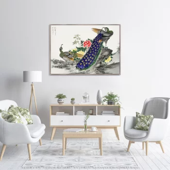 Постер Peacock and Peony 105X75 CM