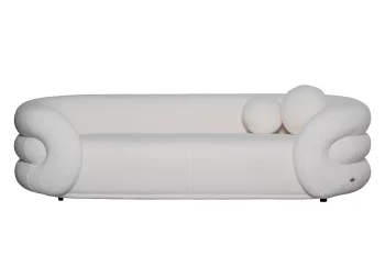 Диван трехместный белый 229X95X61 CM