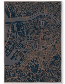 Постер на холсте Underground geometry of Tokyo 75X105 CM