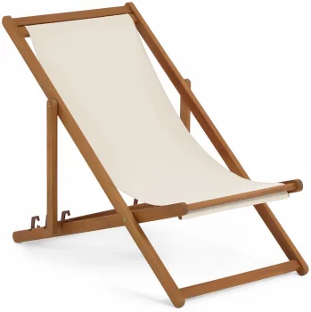 Шезлонг из массива акации Adredna 96X53X68-83 CM бежевый