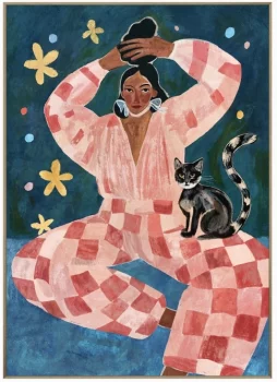 Постер  Morning with a cat 100X140 CM