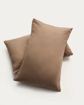 Набор из 2 наволочек из смесового льна Simmel коричневый 50X70 CM